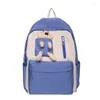 Rucksack weibliche Taschen im Verkauf 2024 Hochqualität große Kapazität farbige Reißverschlüsse Nylon Bag Multi -Pocket Student Student