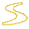 Bijoux de cou Collier de perle d'or de haute qualité 999 Chaîne de balle solide pour hommes et femmes