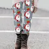 Damen -Leggings 2024 Herbst für Frauen kontrollieren Weihnachts -Cartoon -Santa -Druck in der Kleidung Weihnachten Navidad Pant