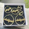 Ohrringe 3um personalisierte Name Edelstahl Buchstaben Ohrringe für Frauen Mädchen Custom Name Hoop Mini Ohrringe Schmuck