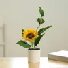 Decoratieve bloemen kunstmatige plant pot zonnebloem potte zijde voor woonkamer thuis tafel ornamenten bruiloft feestje decor cadeau