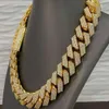 Luxury Custom Fully Bust Down 24mm 4 Rows Iced Out Moissanite Diamond Miami Cuban Linik Chain