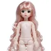 Dolls 30cm BJD Doll Makeup Face 3D Simulation Eyes 22 Movable Joints Nude Body Girl DIY Dressing Toys