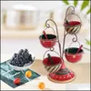 Kerstopslag decoraties rek dessert tafel fruit dubbele laag cake stand candy bord snack lade xmas decor bowl h102 dhizn