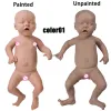 Bonecas de corpo inteiro Silicone Reborn Doll impermeabilizada 18 "Madeirado Solid Flexible 3D Skin Skin Baby Realistic recém -nascido Girl Doll Toys Presente