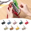 Wallets Short Type Wallet Girl INS PU Leather Zipper Closure Coin Pocket Purse Credit Debit Card Holder Billfold Bag Green