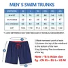 Mäns badkläder Escatch -märke 2024 Mens Stretch Swim Trunks snabba torra strandshorts med blixtlåsfickor och nätfoder D240424