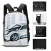 Backpack Speed Sports Car Sketch Style Drawings Travel Backpacks Male Designer Breathable High School Bags Casual Rucksack