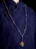 Necklaces 108 beads mala necklace for women,108 Japamala Mala Beads Long Necklace Jewelry,8mm Colorful Bead Necklace