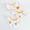 Accessoires 3pcs Coton coréen Baby Bib Prince Cotton Broidered Bibs Baby Saliva serviette et filles imperméables Fleur Flower Cold Bibs