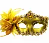 Venetian masquerade Dance Ball Mask Wedding Party Fancy Dress eyemask On Stick Masks Lily Flower Lace Feather Held Stick Mask 2024424