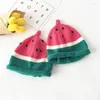 Berets DeePom Kids Winter Hats For Girls Boys Child Warm Knitted Cap Children Watermelon Beanie Bone Bonnet Chapeu