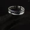 Con pietre laterali retrò vintage 925 anelli di dito aperti in argento sterling per donne gioielli SS-154