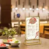 Cadres claire table en acrylique support support de restauration menu photo image photo cadre papier doré bordure de mariage de table de mariage numéro de place stand