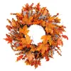 Dekorativa blommor konstgjorda blommor hösten höstkrans hängande prydnad eller hemdörr bröllopsfest juldekoration 45 cm