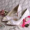 Dress Shoes Custom Handmade Peep Toe For Wedding Women 8cm Heel With Lace