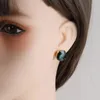 Серьги -грибы минималистский дизайн когти набор цветных хрустальных женщин
