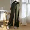 Silk Satin 2024 Été Nouveau pantalon à jambes larges pour femmes