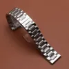 Modepolerad och matt rostfritt stål Watchband -rem 14mm 15mm 16mm 17mm 18mm 19mm 20mm 21mm 22mm med fjärilspänne depl5976307