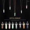 Pendant Necklaces 16 Pieces Gemstone Hexagonal Chakra Crystal Pointed Quartz Pendants