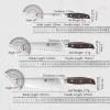 Noże Xinzuo 7pcs Zestaw nożem niemiecki 1.4116 Użyteczność ze stali nierdzewnej krojenia szefa kuchni santoku nożyce wielofunkcyjne nożyczki kuchenne