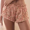 Shorts féminins Gaono Y2k Lolita Bloomer pour femmes Gingham Ruffle Low Raise Pyjama Mini Boy Boxers