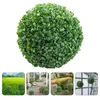装飾的な花人工草緑色の葉のボール屋内植物プラスチックdiy飾りトピアリーパーティー用品