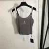 Letter Printing Sports Camisole Womens Designer Simple Halter Topps Camisole Vintage Printing Sexy Crop Tops