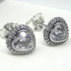 Auténtico 925 Pendientes de corazón de plata esterlina Pendientes de estilo de estilo clásico Joyería 290568 Cz Pendientes de regalo de moda