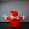 Groothandel hangende opblaasbare Santa Inflatables ballon met LED Strip en Blower voor 2023 Kerstmis buiten of plafonddecoratie