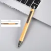 Stylos 30/50/100 PCS BAMBOO Wood Ballpoint Point 1,0 mm Astuce Blue Black Ink Office Bure