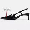 Chaussures habillées Leehmzay Taille 34-43 Femmes Slingback Sandales Real Leather chaton High Heels Summer 2024 Fashion Slip on Party Sandalias