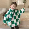 Vestes plaid marée décontractée enfants vêtements printemps automne berber berber tleece chaud fille épaisse fille garçon femelle tenues masculines enfants 2024