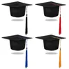 Berets 2024 Hat Mortarboard Cap Happy stopień Ceremonia Uniwersytetu Academic Party Party Supplies