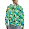 Moletons femininos modernos papagaio exótico casual unissex folha tropical impressão y2k engraçado capuz de outono streetwear moletons grandes de tamanho grande