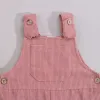 One-Pieces Toddler Baby Corduroy Bib Pants Overalls Autumn Winter Solid Color Square Neck Jumpsuit with Snap Fasteners for Toddler Girls