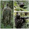 Calzature 3d acero foglia mimetico bionico mimetico ghillie abito boscaiolo poncho mantello tattico militare da caccia all'aperto sparare abiti da combattimento