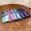 Cell Phone Cases Luxury Glitter Bling Laser Aurora Phone Case For iPhone 15 14 13 12 Pro Max Silicone Frame Shockproof Lens Protection Hard Cover d240424