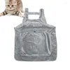 Kattbärare Sling Carrier förkläde varm bröstkorallfleece kattunge sovsäck med justerbar fickstorlek