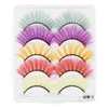 False Eyelashes 5 Pairs Fake Makeup Purple Outfit Fluffy Beauty Imitation Cosplay Accessories Miss Suits Korean Fashion