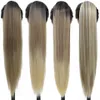 Synthetic Straight Long Natural Hair tail Wrap Around Clip in Piece Curly Tail For Woman Fake Hairpiece 240410