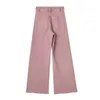 Dżinsowe dżinsy Traf Pink Denim Dżins Pants for Woman Marine workowate dżinsy kobiety proste spodnie dżinsy dżinsy damskie dżinsy damskie letnie damskie dżinsy 240423