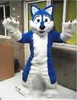 2024 Halloween Mascot Costumes Ong Fur Furry Grey Wolf Husky Dog Fox Fursuit Mascot Costume Adult Halloween Birthday Party Cartoon Apparel