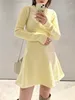 Abiti casuali piccoli fragranze con maniche lunghe a manica lunga mun giapponese Vestidos Mujer Vestitido Ropa Domande primaverili