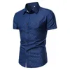 Chemises décontractées pour hommes Great Summer Top Business Turn-Down Collar Leisure Men Shirt Slim Fit for Daily Wear