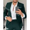 Kurtki Burgundowe mężczyźni garnitury Slim Fit Groom smoking 3 -częściowy męski garnitury Blazer Formal Business Wedding Tuxedos Spodnie Kostium Homme