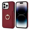 Файф для телефона Кожаный кольцо поддержка кольца iPhone Case Apple защитная корпуса держатель для карты боковой палочки Skin Skine Pink подходит для iPhone 15 плюс 14 13 12 11 Pro Max