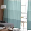 Vorhang gestreiftes minimalistisches leichtes Wasser Ente grüne schiere Vorhänge für Schlafzimmer Wohnzimmer Voile Fenster Kinder Tüll Tüll