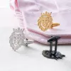 Links Tangula Punk Crown Lion Cufflinks Roestvrij staal mannen Animal Hip Hop Rock Party Accessoires Bruidegom Bruidstoestel Cufflink Sieraden Geschenken