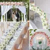 Decoratieve bloemen Wedding Road geciteerd kunstmatige bloemmuur